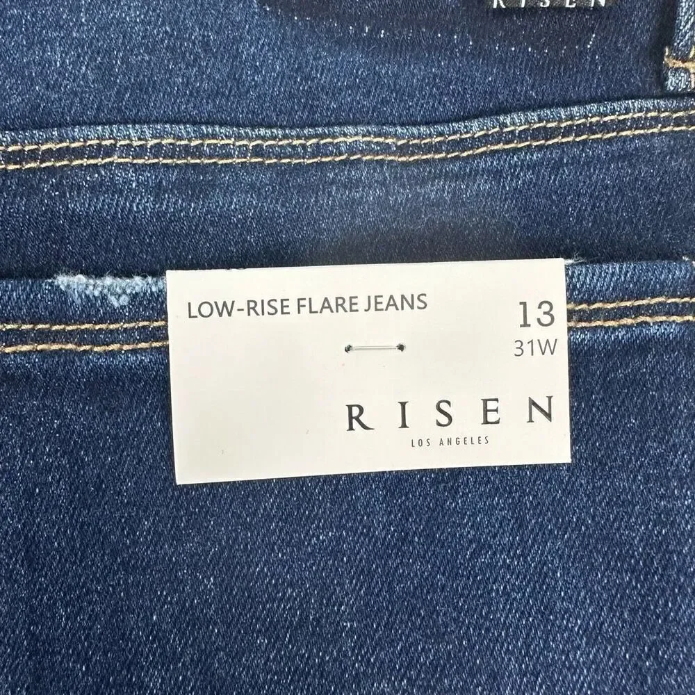 Risen Low Rise Flare Jeans size 31W NEW